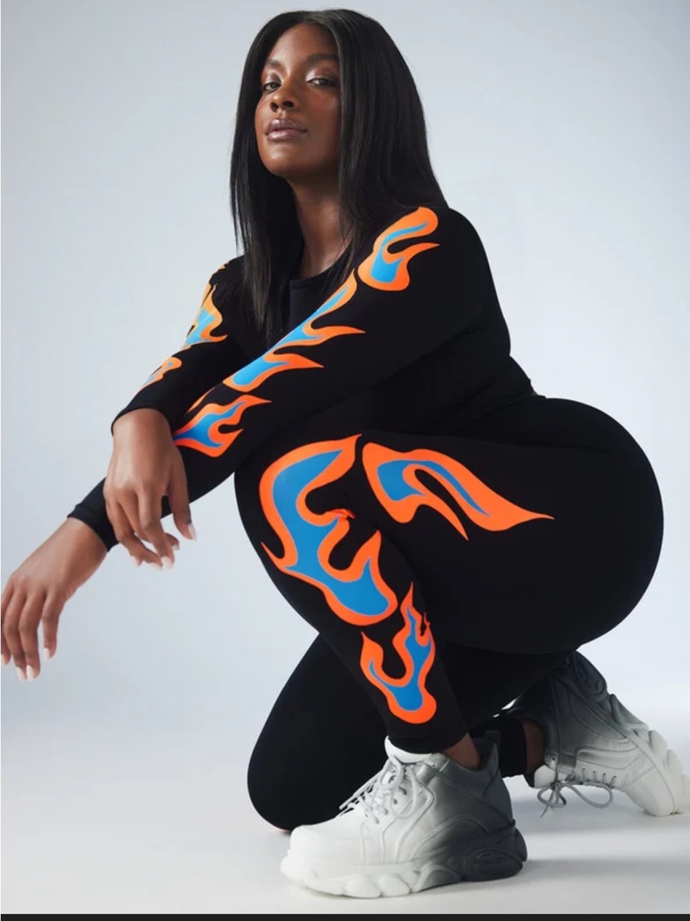 Savage X Fenty X Racer  X HIGH-WAIST LEGGING and crop top long sleeve